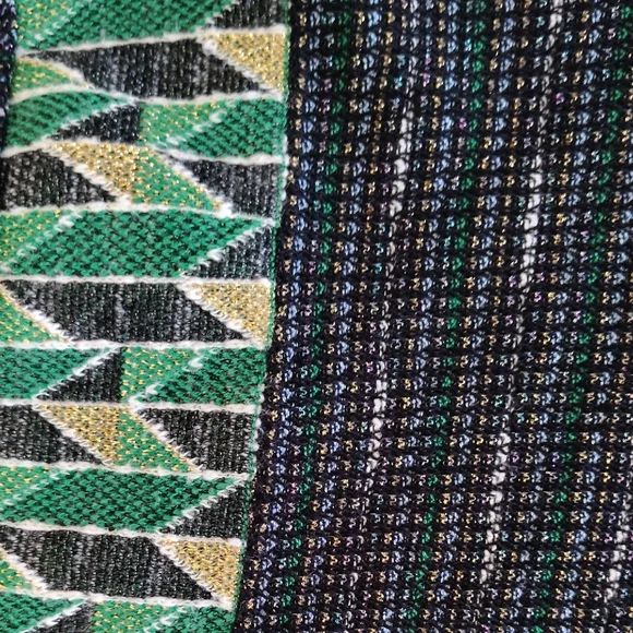 Urban Outfitters Black Speckled Crewneck Sweater with Green Elbow Patches - Picture 7 of 10